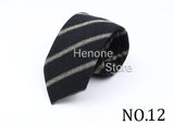 High Quality Mens 7cm Ties Classic Brown Red Striped Plaid Cotton Handmade Necktie Narrow Skinny Cravat Casual Tie Accessories