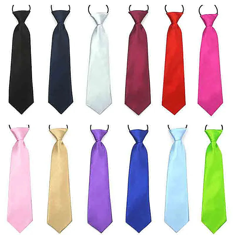 Kid Tie Solid classic NEW Ties Gift Fashion Wholesale Neckties Color Business Cravat Wedding Party Formal FA117