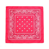 Fashion Hip Hop Bandana Kerchief Unisex Black Hair Band Neck Scarf Headwear Wrist Wraps Head Square Scarves Print Handkerchief