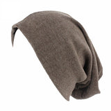Unisex Men Women Beanie Cotton Night Sleep Cap Bonnet Chemo Hat Headwear Turban Baggy Hair Care Nightcap Pullover Hat Solid Colo