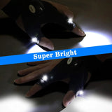 Outdoor Hunting Gloves Luminous Lighting Half Finger with Lights Night Driving Hunting Vehicle Maintenance Lighting Gloves