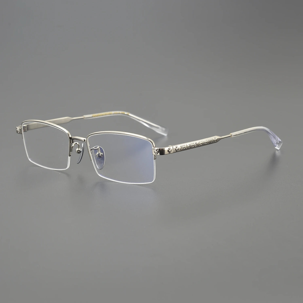 2024 High Quality Handmade Titanium Half Frame Computer Glasses Men Women Luxury Retro Rectangle Eyeglass Frame Optical Eyewear