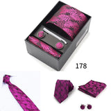 Men's Tie Gift Box With Neckties Handkerchiefs Cufflinks Tie Clips 6-Piece sets Group Business Wedding Festival Formal Ties