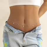 Waist Accessory Fashionable and Personalized Round Bead Chain Twisted Chain Double-layer Women's Waist Chain New Body Chain