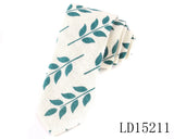 New Designer Print Ties Casual Narrow Necktie Ties for Men Hip-hop Party Floral Cotton Skinny Tie Cravat