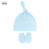 Newborn Baby Hat with Gloves Autumn Winter Warm Cotton Kids Beanies Stuff Children Accessories Infant Nightcap 0-6 Months Babies