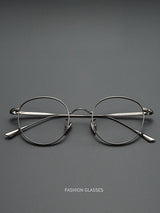 Titanium Glasses Frame Retro Round Wide-rimmed Men's Glasses Frame Anti-blue Light Optical Prescription Women Glasses Frame 835