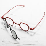 High quality pure titanium small glasses retro frame for men and women suction clip optical glasses frame for prescription glass