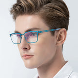 FONEX Titanium Glasses Frame Men New Brand Design Square Eyewear Ultralight-Weight Japanese High Quality Eyeglasses Frames 85779