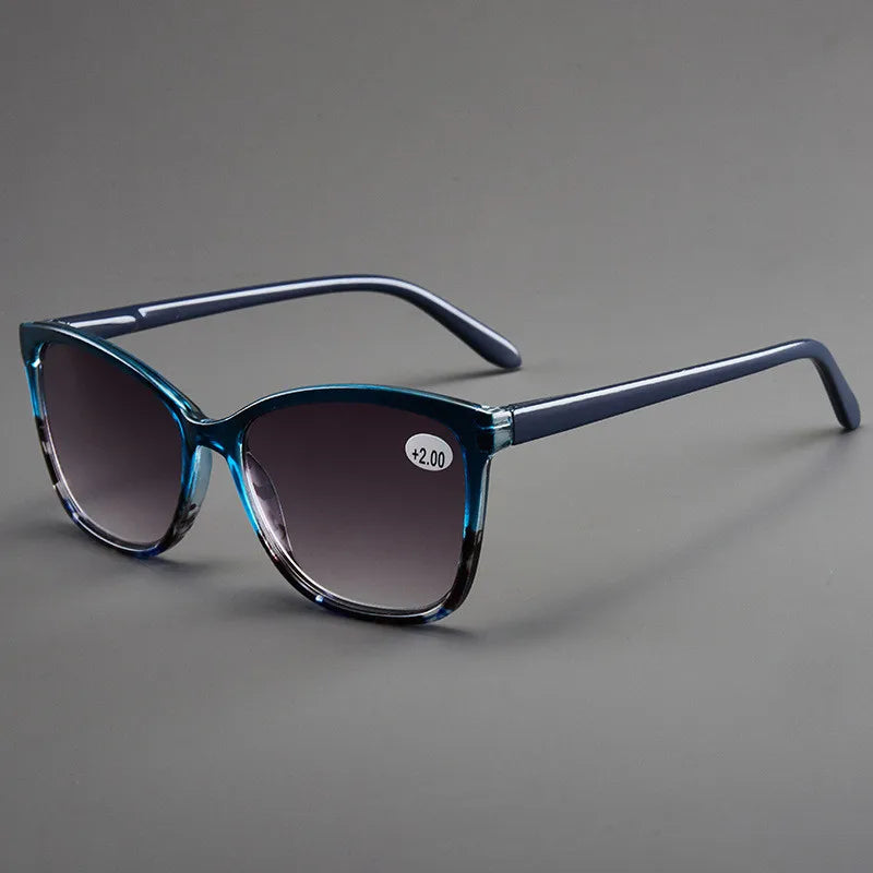 Men Women Fashion Reading Sunglasses Gray Lens Presbyopia Far-sighted Eyeglasses With Diopters Unisex +1.0+1.5+2.0+2.5+3.0