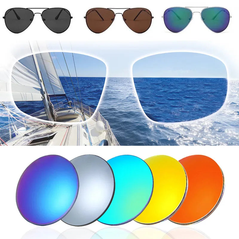 Polarized Sunglasses Prescription Lens 1.61 1.67 Aspheric UV400 Sun Glasses Myopia Optic Presbyopia Driving Fishing Color Lenses