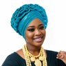 Fashion Women Elastic Ruffle African Turban Cap Lady Head Wraps Nigeria Wedding Auto Gele Headtie Party Headgear Headwear Hat