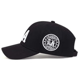 Unisex La Letter Embroidery Baseball Caps Spring and Autumn Outdoor Adjustable Casual Hats Sunscreen Hat