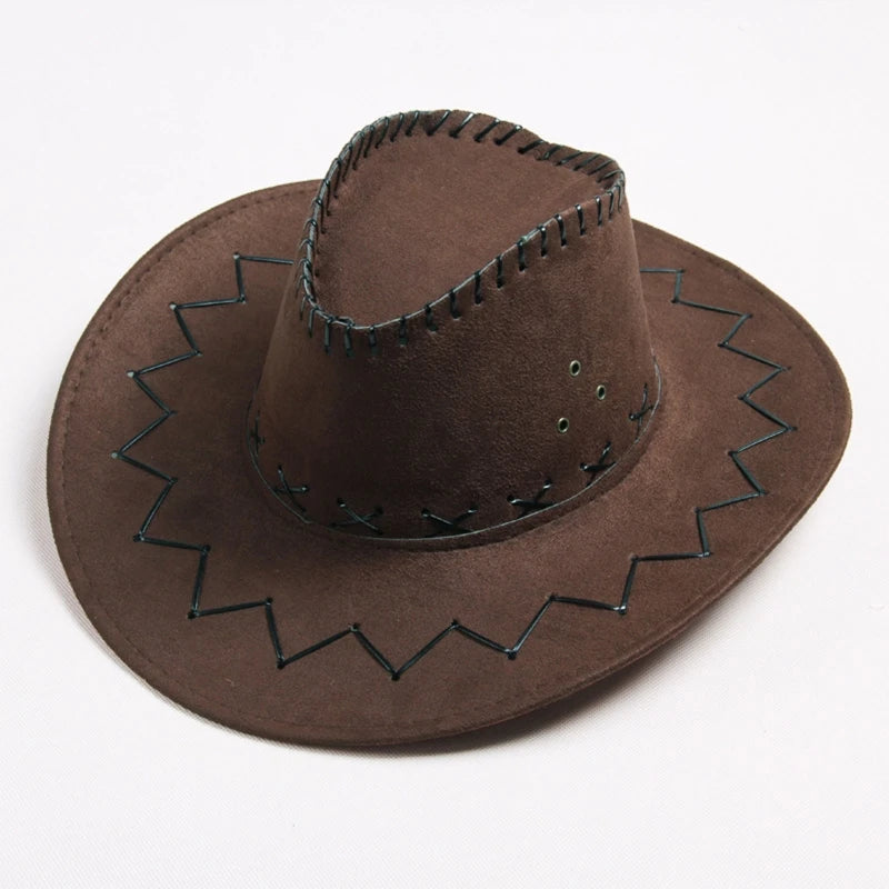 New Kids Western Cowboy Hat Curved Brim Outdoor Toddler Sun Hat Children Birthday Gifts Vacation Cap Party Cosplay Hat