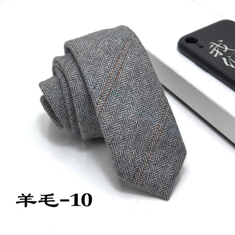 New Style Wool Viscose Tie 6cm Ties Fluffy Solid Color Corbata Slim Striped Necktie Cravat Clothing Accessories Warm Dot Ties