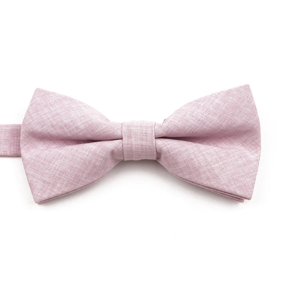 High Quality Mens Solid Color Bowtie Set For Men Children Wedding Party Dinner Accessory Pink Orange Father-son Bow Tie Gift
