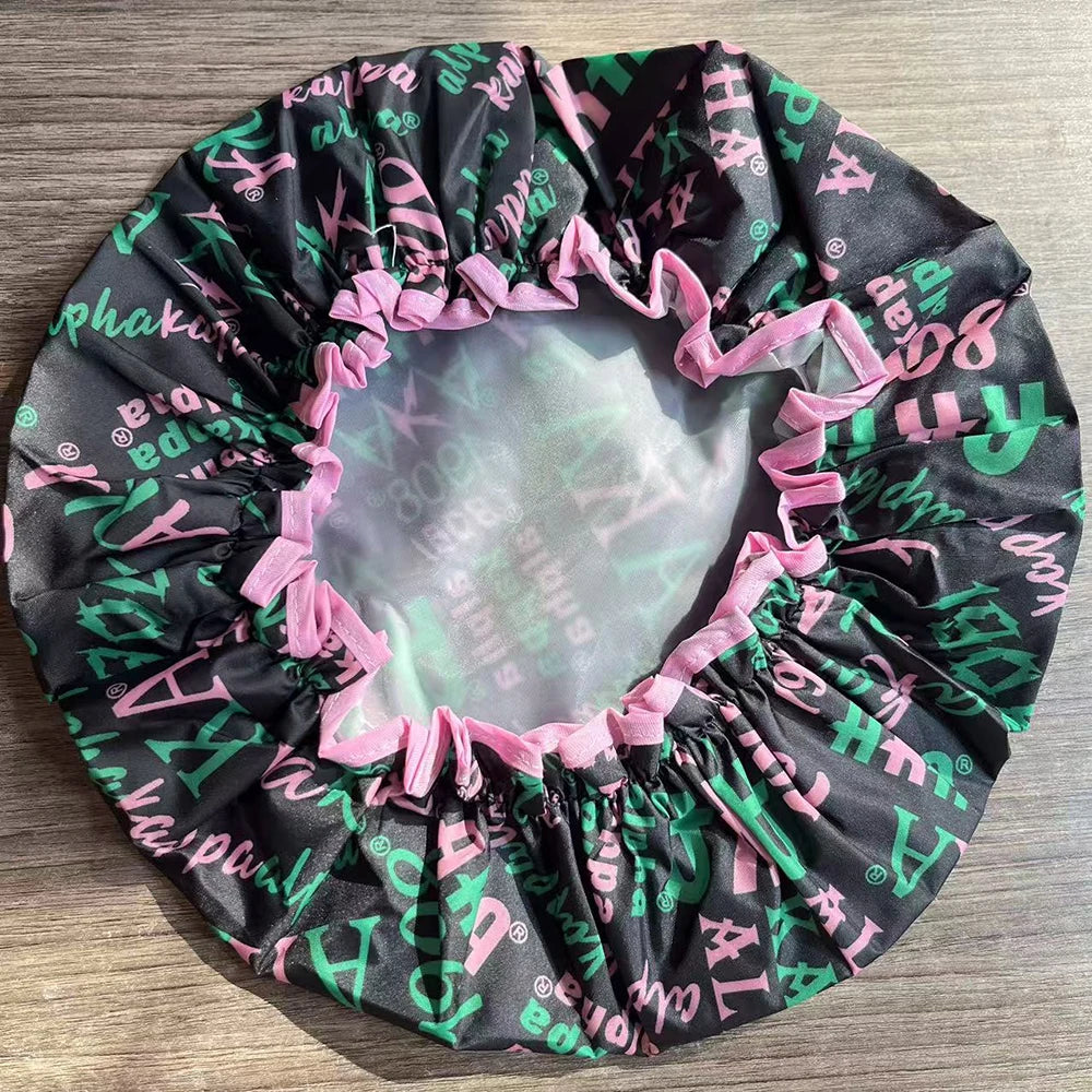 Black Nightcap/Shower Cap Sorority Sisters Association College Party Gifts for Women