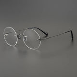 2024 Pure Titanium Round Rimless Glasses Frame Simple Fashion Men Women Small Faces Eyeglasses Light Weight Frameless Spectacles