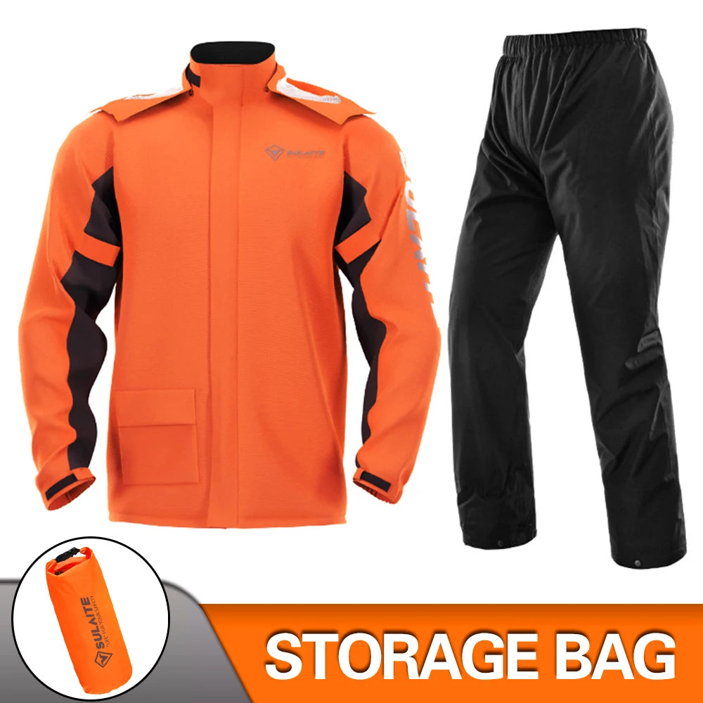 Motorcycle Raincoat Men Women Waterproof 100% Motorcycle Rider Raincoat Suit Moto Raincoat Rain Coat Jacket Pants Biker Rain Set