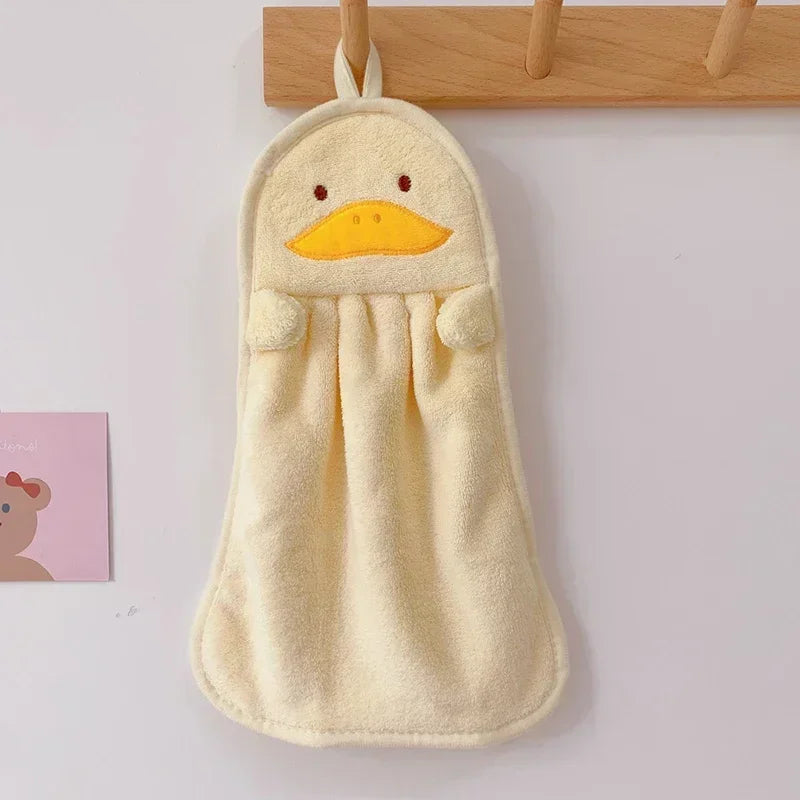 Hand Towels Bathroom Microfiber Towel Baby Wipes Extra Thick Coral Velvet Handkerchief Children's Cartoon Animal Absorbent Towel