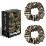 2PCS 3.5CM Mulberry Silk Scrunchies Women Grils Hair Ties for Hair Sleep No Damage Hairband Curly Hair Elastics Ponytail Holder