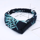 Fashion WomenFloral Headband Hair Accessories Leopard Cross Knotted Bow Chiffon Hair Band Girls Headdress Ladies Hoop Headwear