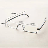 Blue light Blocking Reading Glasses for Men Metal Frame Readers Magnifier Presbyopia Lens Eyewear With Case +1.25+1.75+2.25