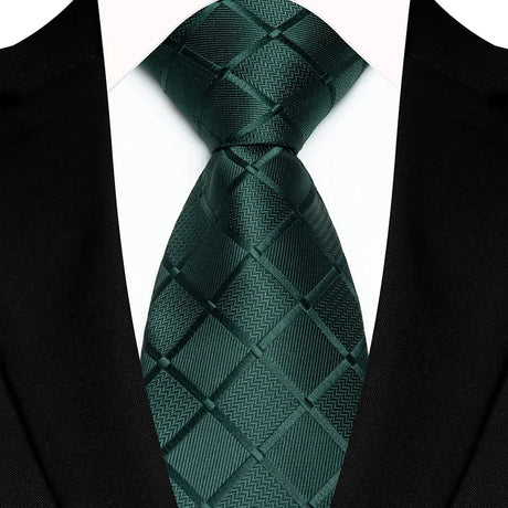 New Men's Classic Plaid Tie Luxury Dot 8cm Jacquard Neck Tie Necktie For Men Business Wedding Party Daily Wear Accessory