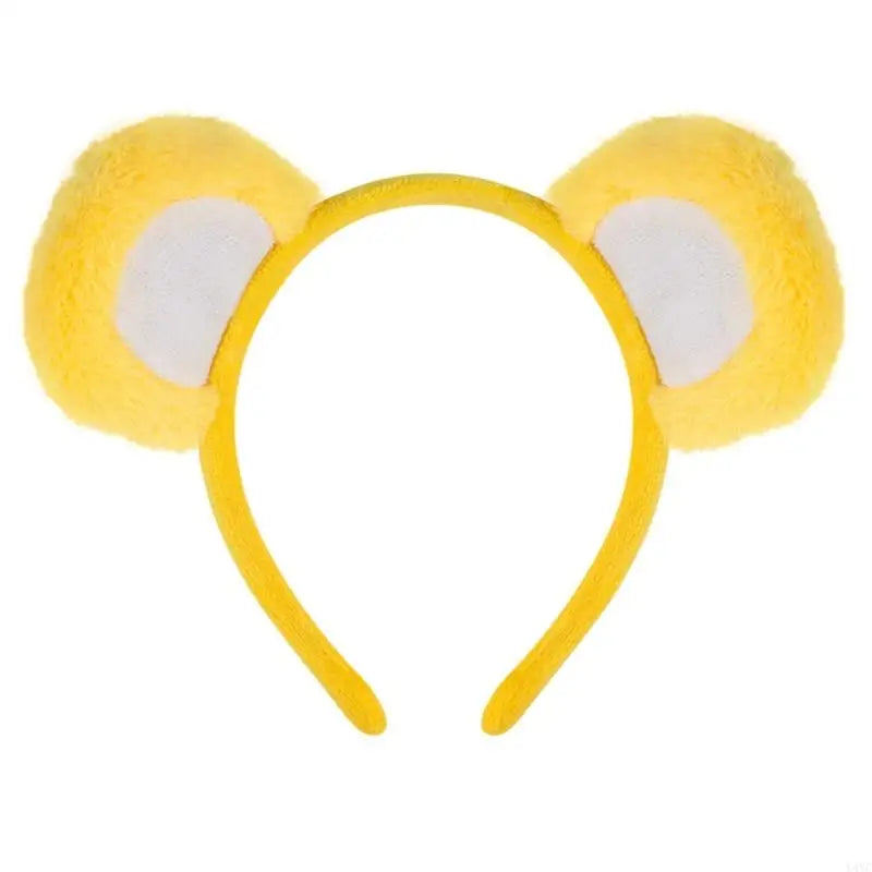 Lovely Plush Bear Ear Headband for Women Girl Birthday Party Gathering Headpiece School Event Accessory Stage Hairhoop