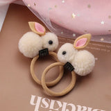 Hair Accessories Girls Ties Elastique Cheveux Fille Gomas Elasticas Furry Korean Kinder Kleding Rabbit Ears Scrunchie Headbands