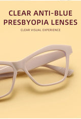 Retro Men Women Clear Lens Presbyopia Glasses Personalized Cat Eye Reading Glasses Blue Light Blocking Eye Protection Eyewear