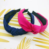 Fashion Top Knot Satin Headbands Wide Fabric Makeup Hairbands for Women Girls Ladies Washing Hair Hoops Bezel Hair Accessories