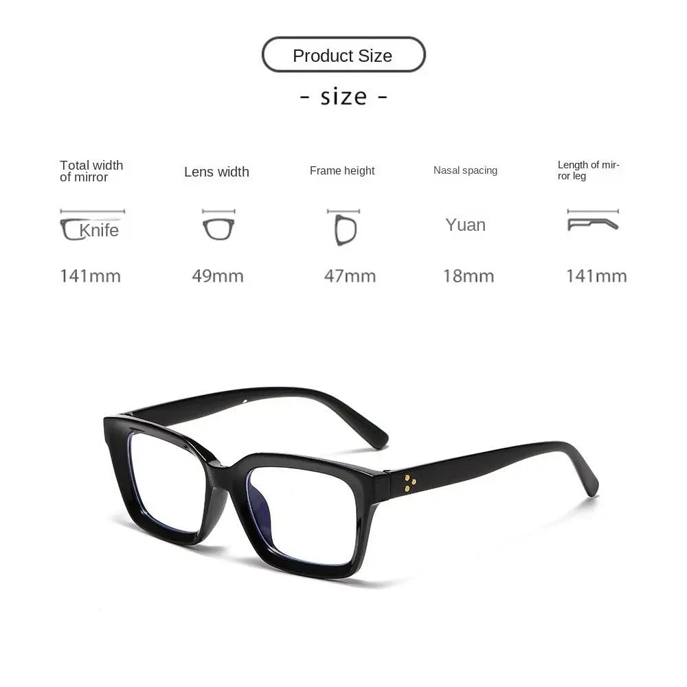 Oversized Square Glasses Women Large Frame Transparent Eyeglasses Anti Blue Light Glasses Over-the-counter Lenses and Glasses