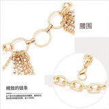Waist Chain Jewelry Adjustable Harness Belly Chain Multi Layer Tassel Belly Chain Sexy Waist Corset Belt Clothing for Women