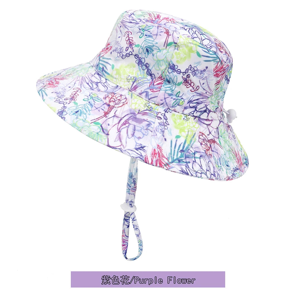 XS,M,L Summer Baby Sun Hat UV Protection Kids Bucket Hat For Girls Boys Outdoor Panama Beach Caps Toddler Infant Bucket Cap