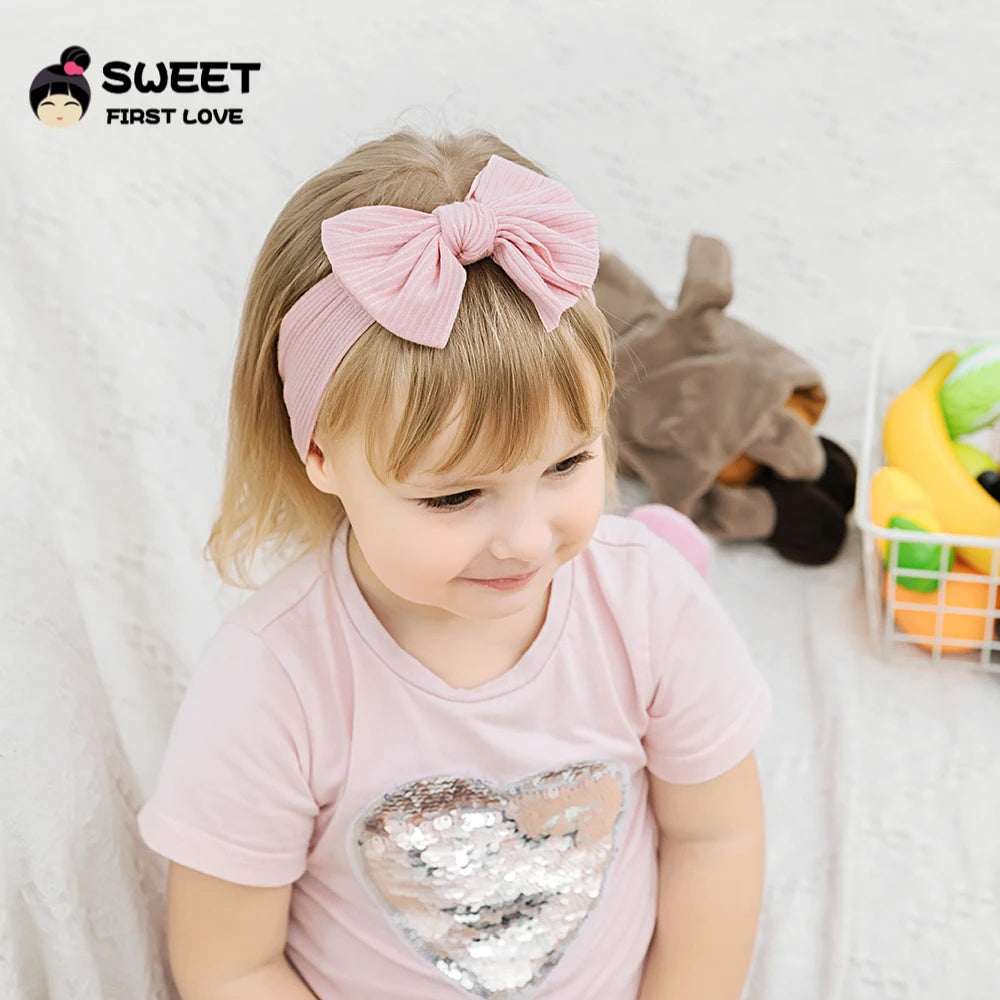 3Pcs/Set Cute Bowknot Baby Headband Turban Soft Elastic Baby Girls Hairband Newborn Hair Band Headdress Kids Hair Accessories