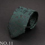 New Design Wedding Men Tie Grey Brown Green Paisley Flower Neckties Men Business Dropshipping Groom Collar Accessories Gift