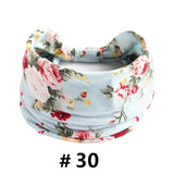Leopard Print Headbands for Women Wide Boho Turban Head Wraps Cotton Knotted Elastic Hairbands Non Slip Workout Hair Accessories