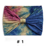 Tie Dye Headbands for Women Wide Turban Headwrap Knotted Vintage Hairbands Cotton Bandanas Bandage Headscarf Hair Accessories