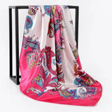 Four Seasons 90X90CM Kerchief 2022 Silk Scarves Luxury Sunscreen Bandannas Popular Colour Headcloth Fashion Print Square Shawls