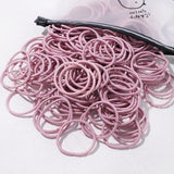 50PCS Macaron Rubber Band Hairband Headband High Elastic Durable Hair Ring Tied High Ponytail Women's Kids Hair Headwear