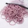 50PCS Macaron Rubber Band Hairband Headband High Elastic Durable Hair Ring Tied High Ponytail Women's Kids Hair Headwear