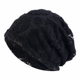 Women Men Sleeping Hat Baggy Beanie Satin Lined Night Unisex Sleep Cap Hair Care Bonnet Hair Loss Nightcap Pullover Hat Headwear