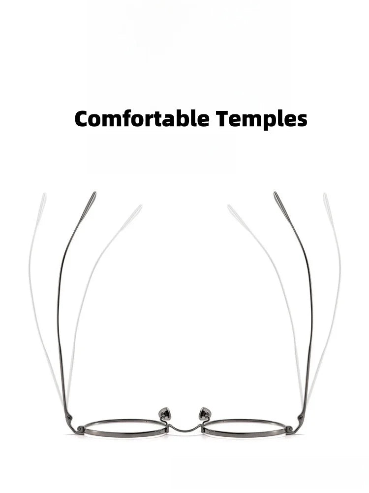 Titanium Glasses Frame Retro Round Wide-rimmed Men's Glasses Frame Anti-blue Light Optical Prescription Women Glasses Frame 835