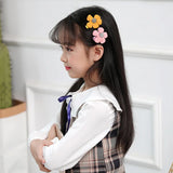 14Pcs/Set Children Cute Fabric Flower Hair Clip Hair Accessories Sweet Girl Hairpins Baby Headdress Barrettes Kids Headwear