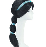 Aladdin's Lamp Halloween Girls Princess Jasmine Hair Black Long Wig Fancy Kids Women Wig Disguise Child Cosplay Unicorn Wig