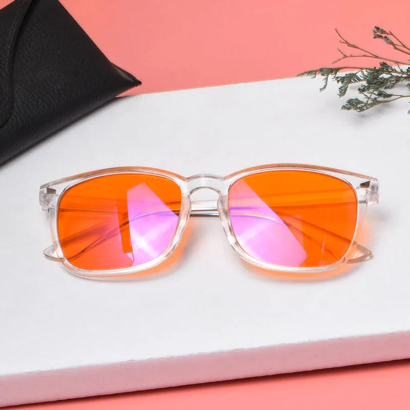 Blue and Green Wavelength Blocking Glasses Disruptive Light Blocking Glasses for Better Sleep Eliminate Eye Strain