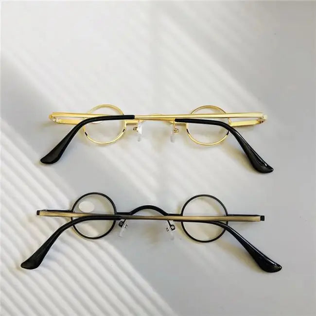 cubojue small round reading glasses +100 +150 +200 +250 +300 glass lens narrow nerd spectacles eyeglasses frames