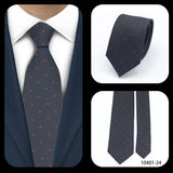 LYL 7CM Luxury Jacquard Red Dots Business Necktie Western Accessories Wedding Guest Gift Bolus Tie Items