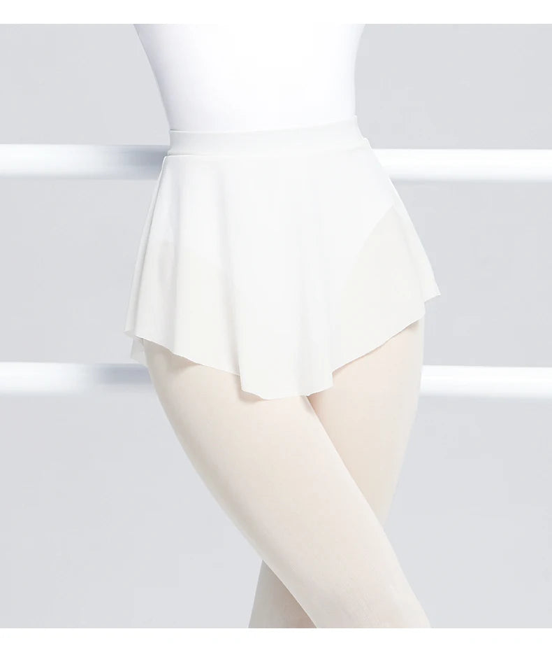Women Ballet Skirts Dance Short Skirts High Slit Skirt Ballerina Adult Teen Ballet Dancing Dress Soft Mesh Elastic Dance Skirt